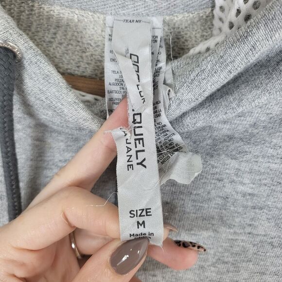 Lorna Jane Rory Gray White Black Hooded Sweatshirt / Hoodie Medium - Picture 6 of 9